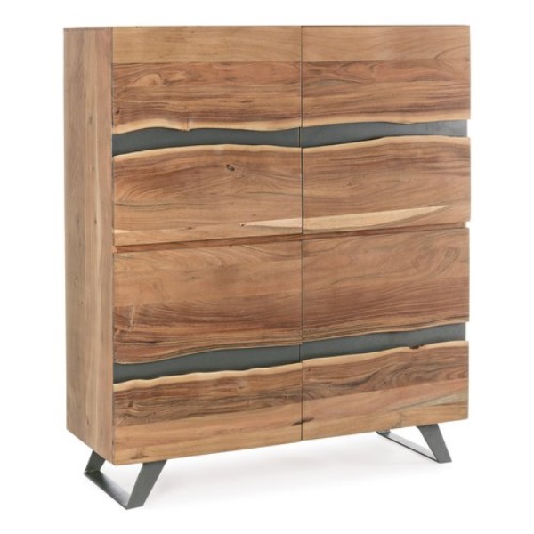 Madia Bizzotto Homemotion 0745492 ARON Legno e Grigio