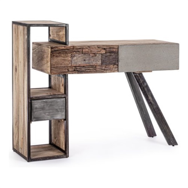 Consolle Bizzotto Homemotion 0746732 MANCHESTER Legno e Grigio