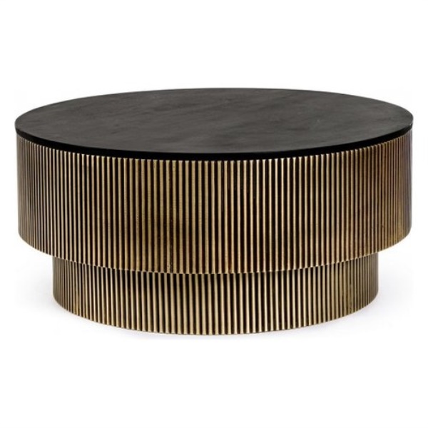 Tavolino Bizzotto Homemotion 0746961 VIRAT Ottone anticato