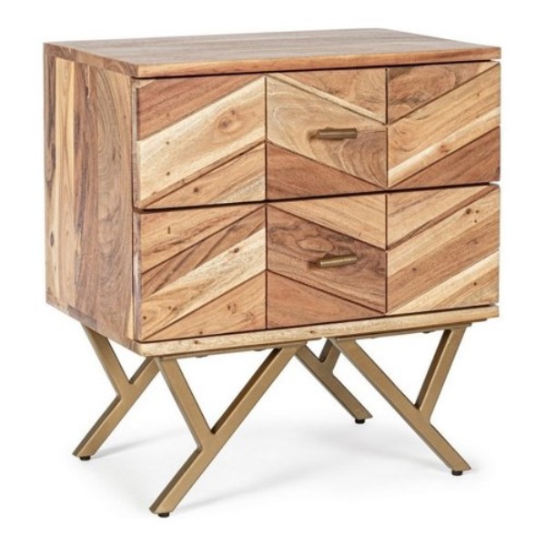 Comodino Bizzotto Homemotion 0746800 RAIDA Legno