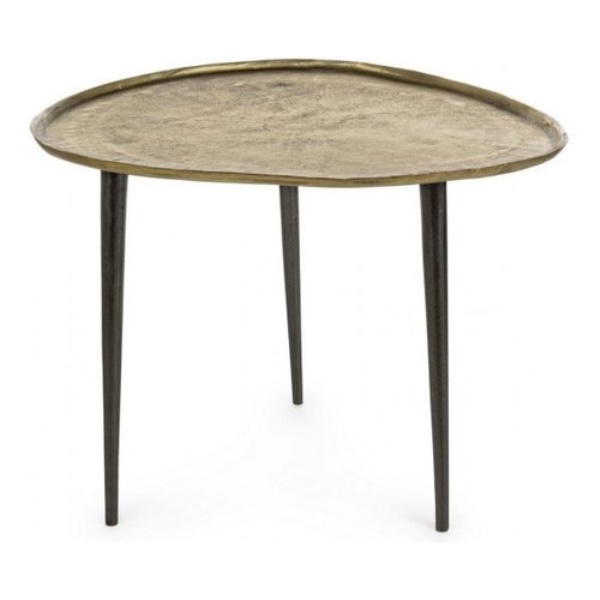 Tavolino Bizzotto Homemotion 0746192 KARIMA Nero e Bronzo