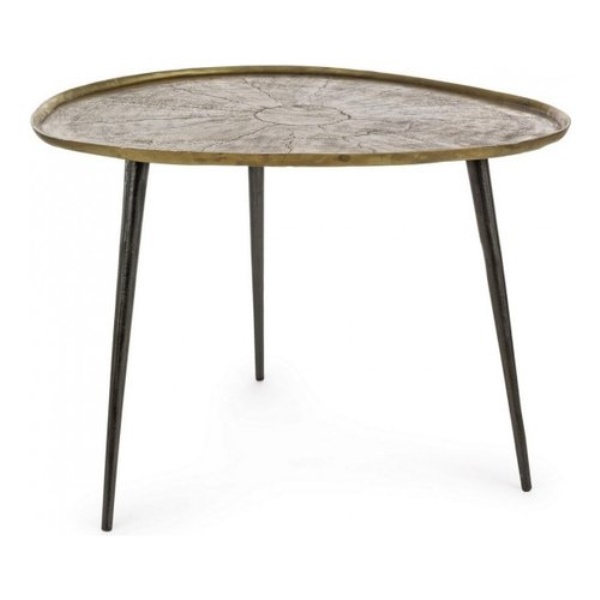 Tavolino Bizzotto Homemotion 0746193 KARIMA Nero e Bronzo