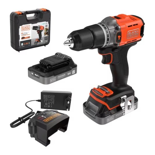 Trapano percussione Black & Decker BCD383D2XK QW POWERCONNECT