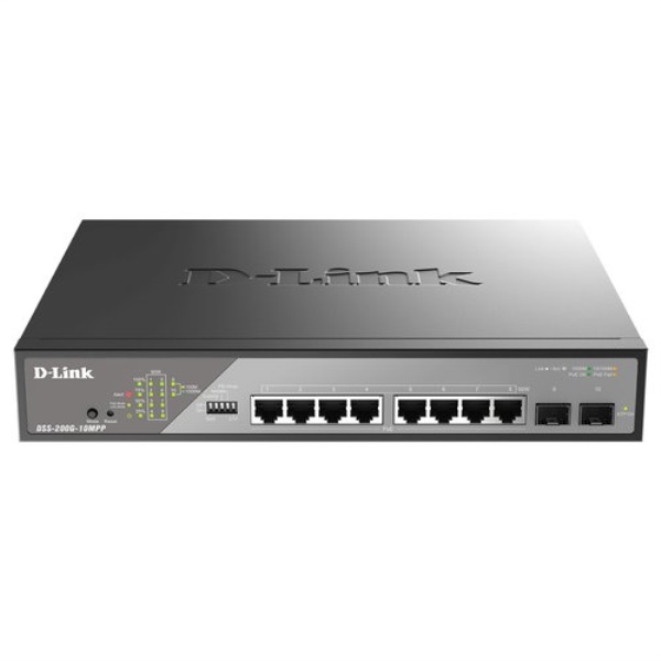 Switch di rete D Link DSS 200G 10MPP SURVEILLANCE Gray