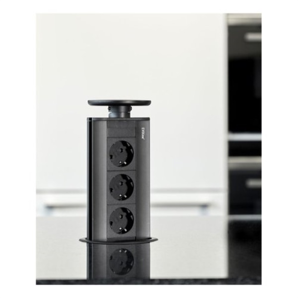 Multipresa mobile Evoline 159310005000 PORT Nero