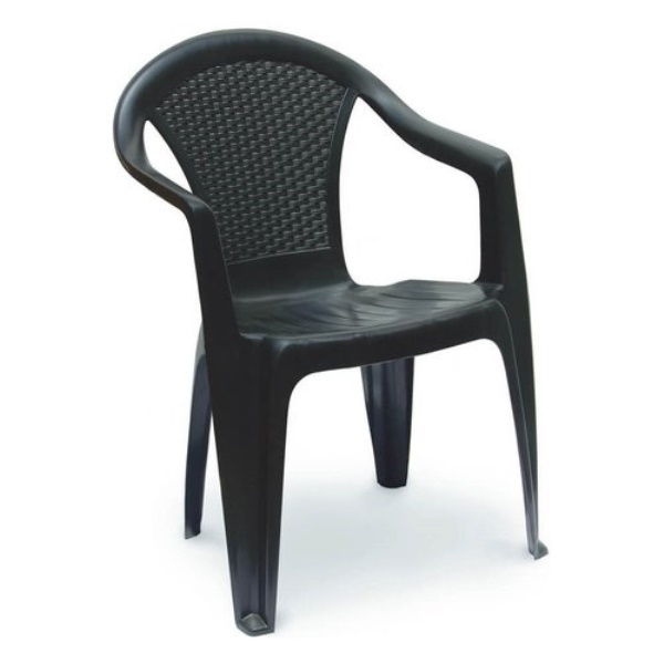 Sedia con braccioli Ipae Progarden KORA Rattan Antracite