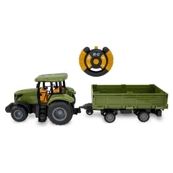 Radiocomando Re. El Toys 2428 Trattore con rimorchio 27 MHz Verde
