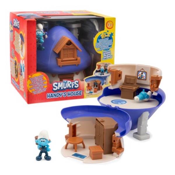 Playset personaggio Giochi Preziosi PUF28000 PUFFI Casa con chiave e p
