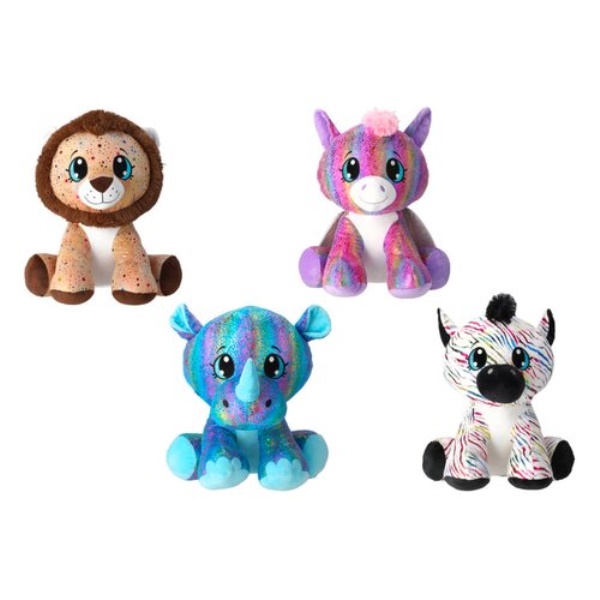 Peluche Globo 83284 PELUX Animale seduto con decori Assortito