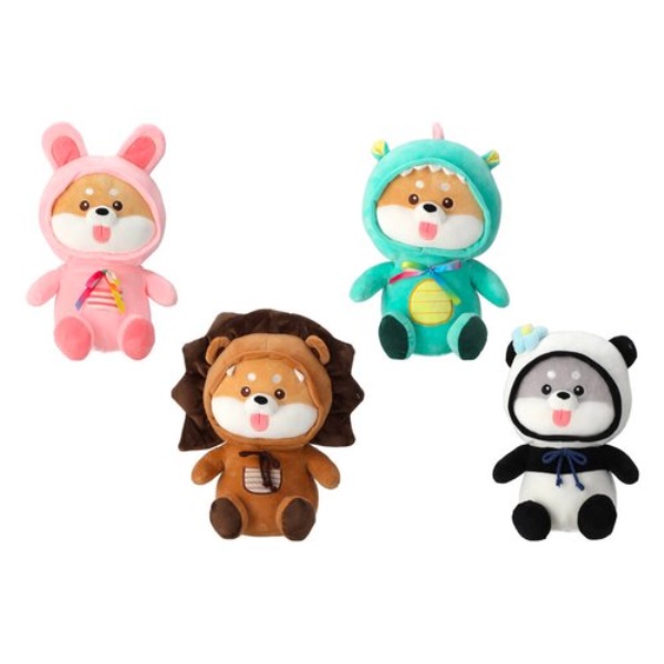 Peluche Globo 83436 PELUX Cagnolino con tutina Assortito