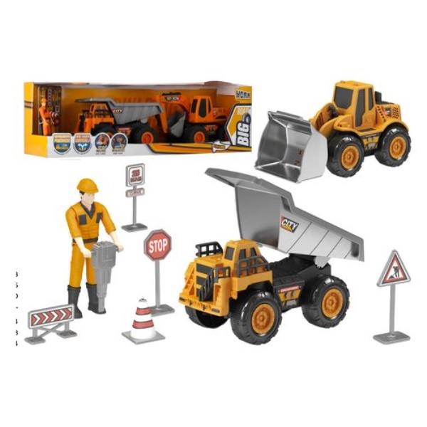 Mezzo cantiere Globo 42522 BIG ROAD Set Lavori corso con camion ruspa 
