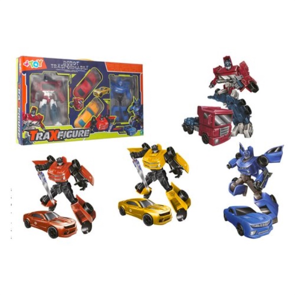Set personaggi Globo 42569 W’TOY Set robot/autoTraxfigure Assortito