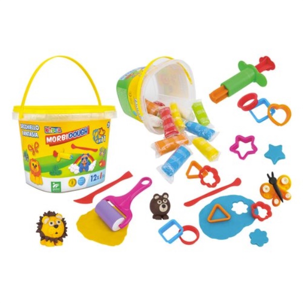 Pasta modellabile Globo 42352 KIDEA MORBIDOUGH Secchiello Colori assor