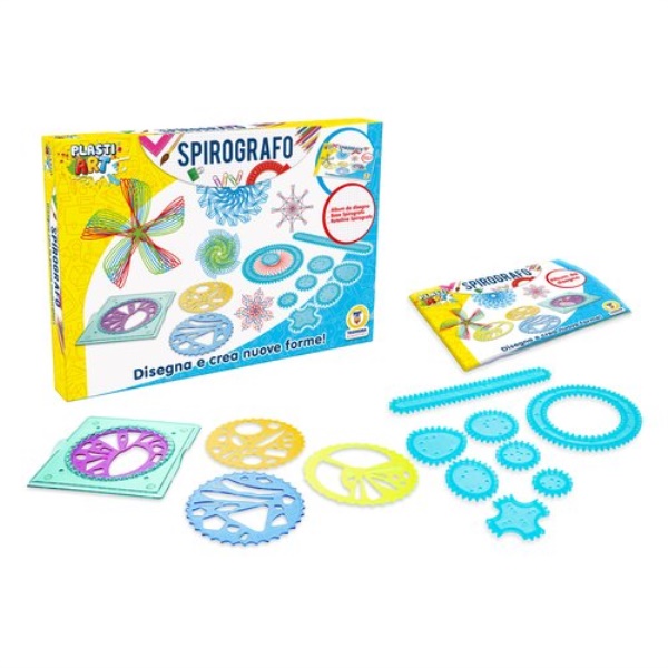 Creativo Teorema 67387 PLASTIART Spirografo e Stencil