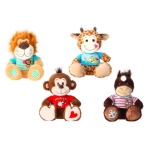Globo - Peluche Globo 83439 PELUX Animale seduto con t-shirt Assortito