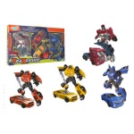 Globo - Set 4 robot/autoTraxfigure W’TOY Globo 42569 Assortito