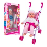 Globo - Set bambola Globo 42481 BIMBO Parlante con passeggino Assortito