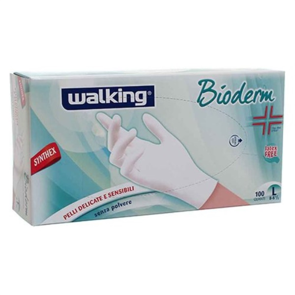 Guanti monouso Walking 010337 BIODERM Bianco
