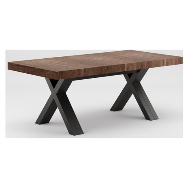 Tavolo Living Design PANAMA Nero e Rovere scuro