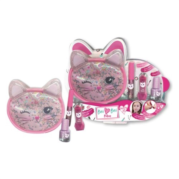 Set trucchi giocattolo Grandi Giochi LUB17000 BACI BACI Beauty Set Cat
