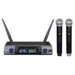 KARMA - Kit microfoni Karma Set 8302 doppio palmare UHF Black e Grey