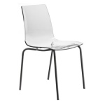 Sedia Grandsoleil S3343TRNO LOLLIPOP Trasparente e Nero
