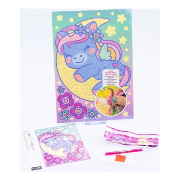 Creativo Nice 90031 DIAMANTINY Quadro mosaico 3D Unicorn Assortito