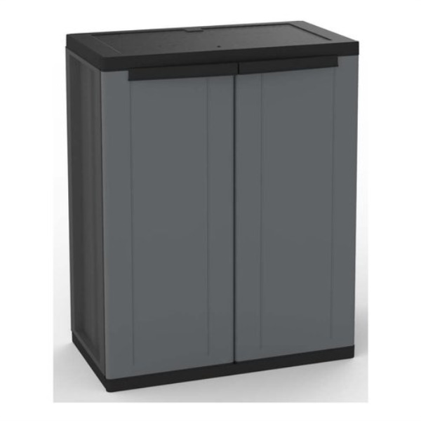 Armadio plastica Terry 1003198 J BASE 68 Grigio sky e Nero
