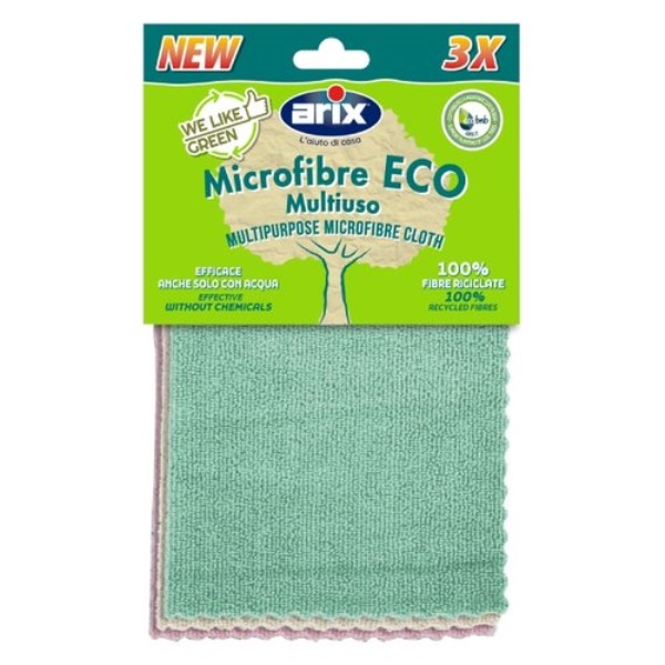 Set panni Arix 28612 WE LIKE GREEN Eco Colori assortiti