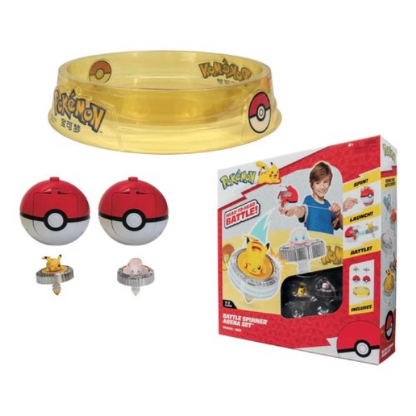 Trottola Rei Toys PK190200 POKÉMON Playset Arena Battle Spinner con tr