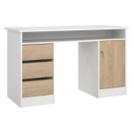 Tvilum - Scrivania Tvilum 7049149HL FUNCTION PLUS Bianco e Jackson hickory