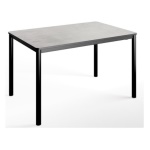 Tavolo Pointhouse 52LUX130 0707M8M8 LUX Nero opaco e Stucco bianco