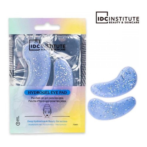 Maschera bellezza Idc Institute Glitter Eye Pads Blue 1 Paio