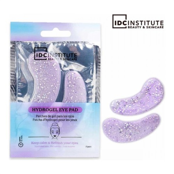 Maschera bellezza Idc Institute Glitter Eye Pads Purple 1 Paio