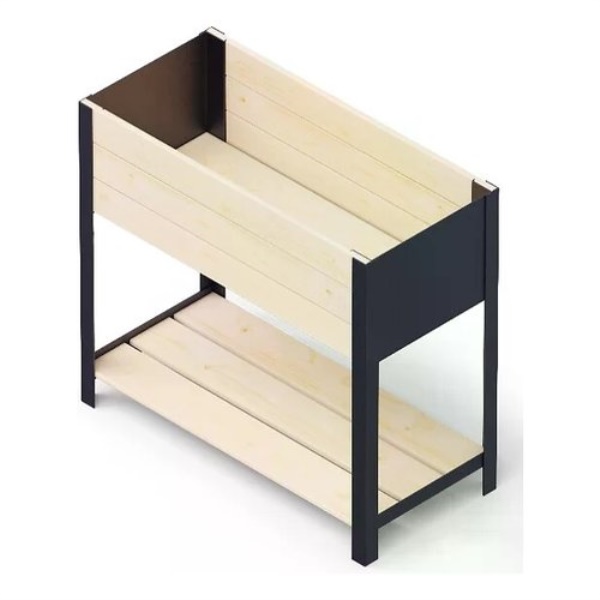 Fioriera Kronus 0437 UPYARD Modern Box High Natural e Nero