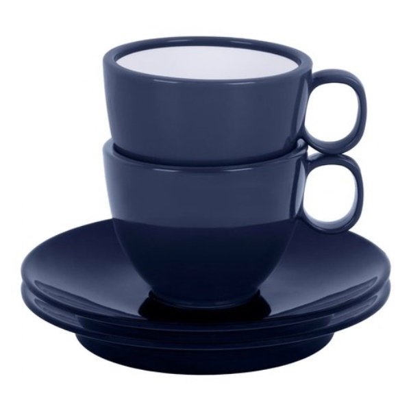 Set tazzine campeggio Brunner 0830066C.C22 antislip Blu