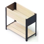 Kronus - Fioriera Kronus 0437 UPYARD Modern Box High Natural e Nero