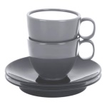 Brunner - Set tazzine campeggio Brunner 0830066C.C06 antislip Grigio