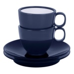 Brunner - Set tazzine campeggio Brunner 0830066C.C22 antislip Blu