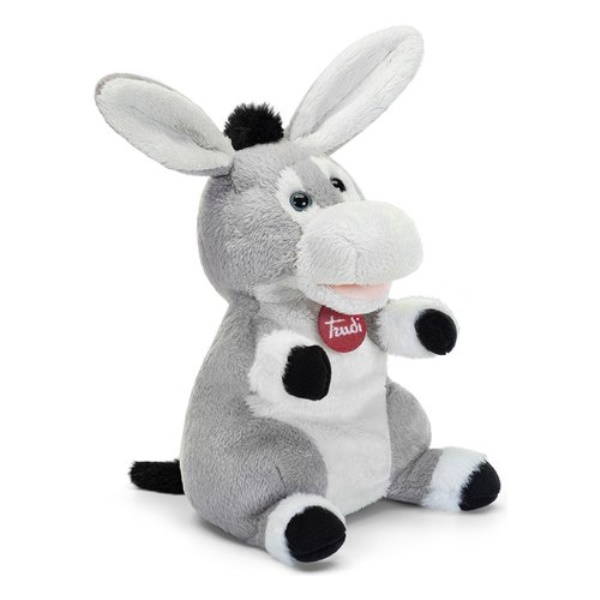 Peluche Trudi 29228 PUPPETS Marionetta Asino Grigio e Bianco