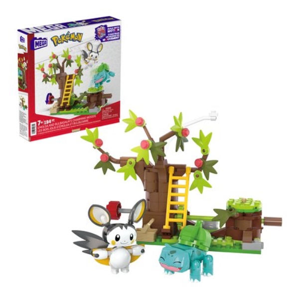 Costruzioni Mega Bloks HTH69 POKÉMON Il Bosco Incantato di Emolga e Bu