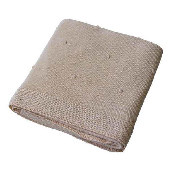 Coperta carrozzina Italbaby 020 2200 07 MORBIDO POIS maglia Tortora