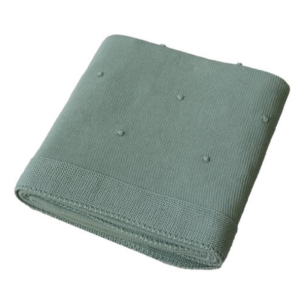 Coperta carrozzina Italbaby 020 2200 04 MORBIDO POIS maglia Salvia