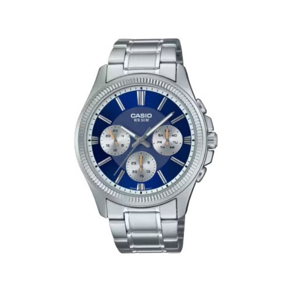 Orologio Casio MTP 1375PD 2A1VEF Silver e Blue