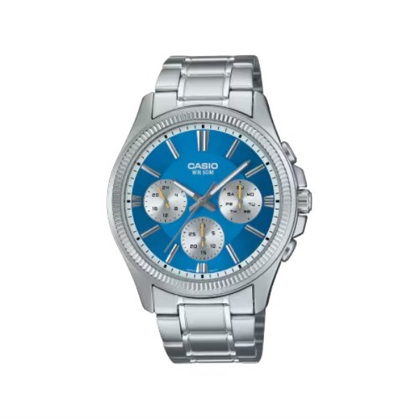 Orologio Casio MTP 1375PD 2A2VEF Silver e Blue