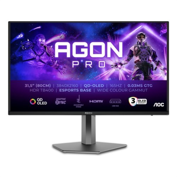 Monitor Aoc AG326UD AGON PRO UHD Pivot Black e Grey