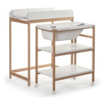 Fasciatoio Okbaby 933 WOODY Doppia funzione con bagnetto Naturale