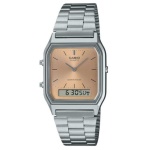 CASIO - Orologio Casio AQ 230A 4AMQYES VINTAGE Silver e Bronze