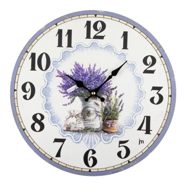 Orologio da parete Lowell 21566 JUSTAMINUTE Lavanda Multicolor