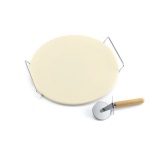 Pietra pizza Ompagrill 103300 Con supporto e rotella taglio